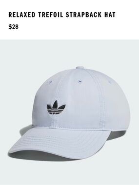 a new day White Relaxed Strapback Hat